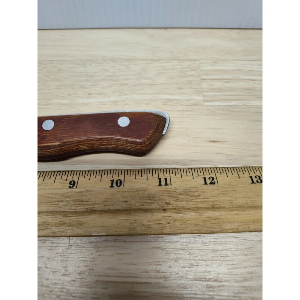 Maxam Steel Japan 11 inch carving fork wooden handle vintage replacement prop